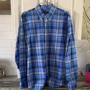 Ralph Lauren Blue Plaid Men's Shirt